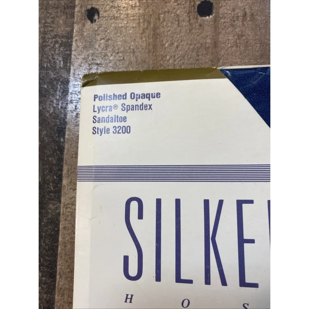 Nordstrom Vintage Pantyhose Womens Size C Egyptian Blue Sandaltoe Opaque‎
